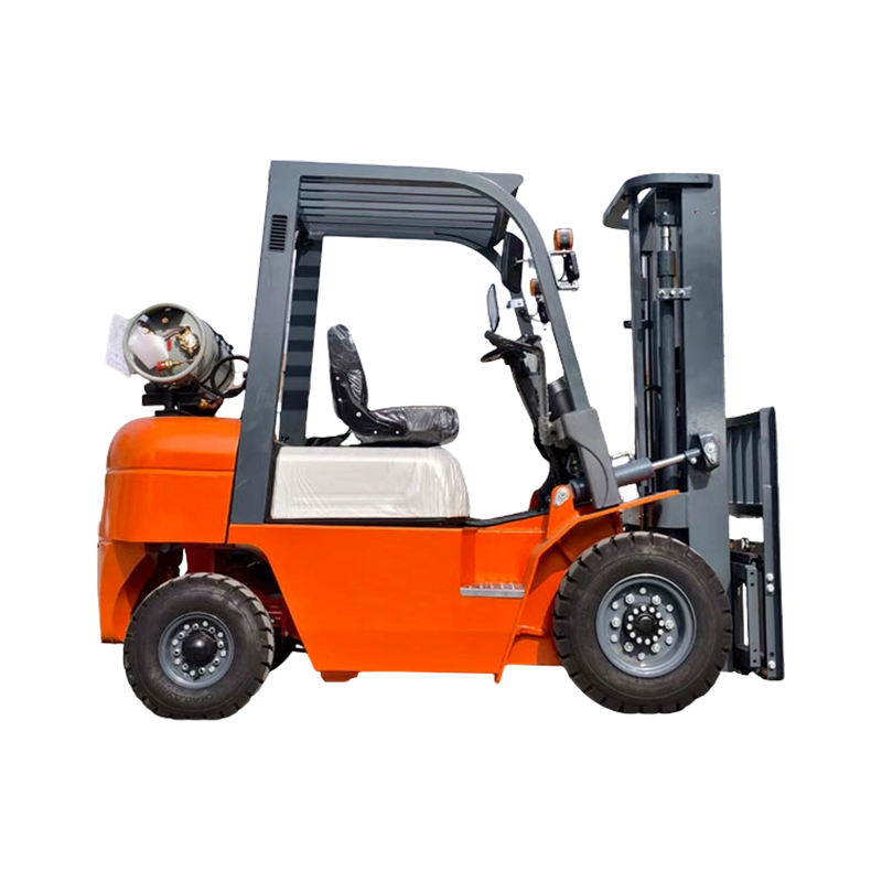 Carretilla elevadora de gas LPG con motor Nissan K25 de 2 toneladas con palanca de cambios lateral